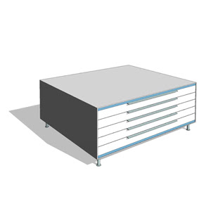 free revit family furniture office flat file storage