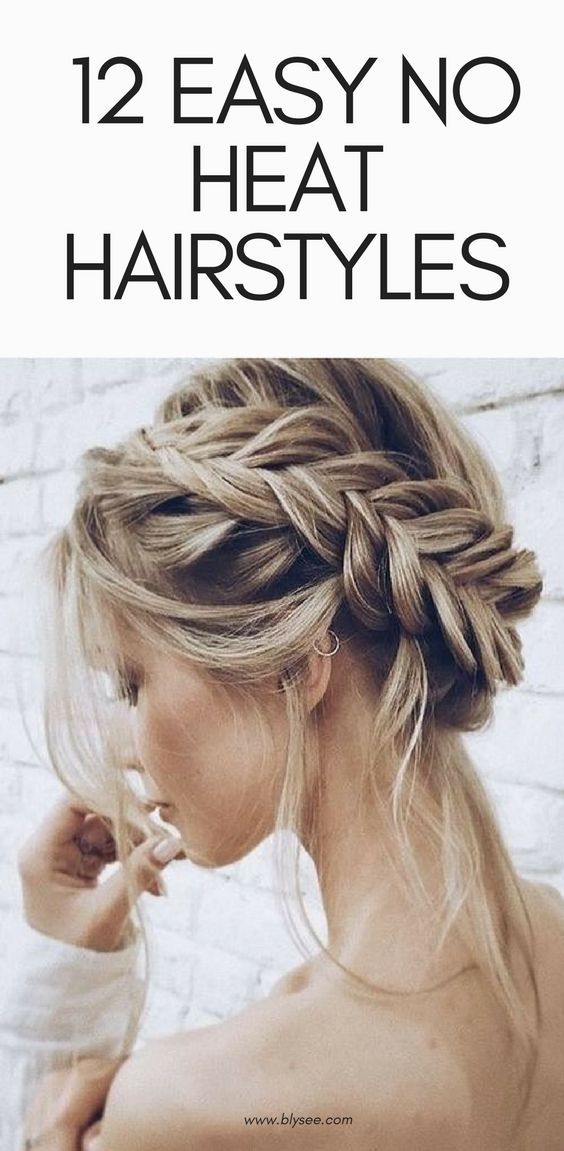 12 Easy No Heat Hairstyles For Summer