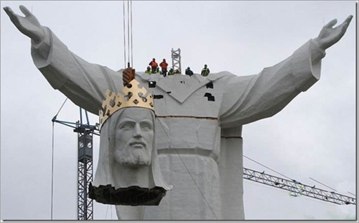 The tallest statue of Jesus in Poland