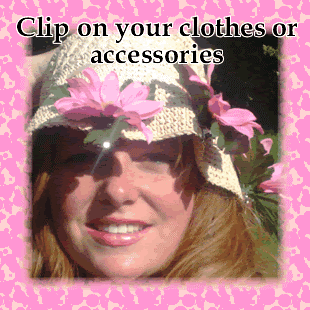 Pink Daisy Hair Clips