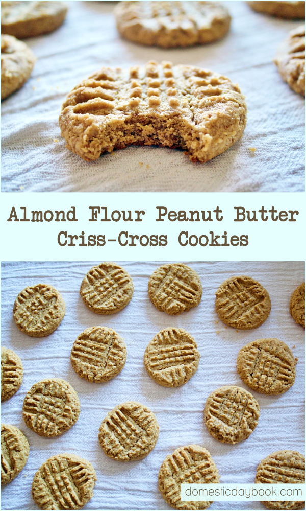 Almond Flour Peanut Butter Criss-Cross cookies