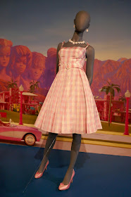 Margot Robbie Barbie movie gingham dress