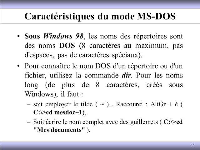 Les principales commandes MS-DOS,Avoir la liste complete des commandes MS-DOS,Voici la liste des principales commandes MS-DOS de Windows 7,Batch : Liste des commandes MsDos