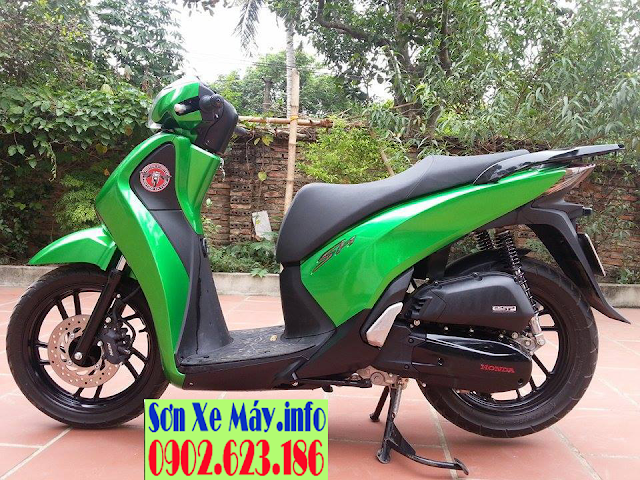 Sơn xe Honda Sh màu xanh Z1000 bóng