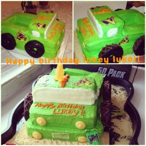 mjsdailyhappenins': Monster truck cake 3/24