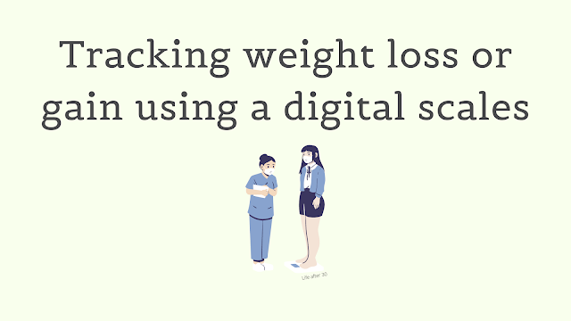 Tracking weight loss or gain using bathroom digital scales