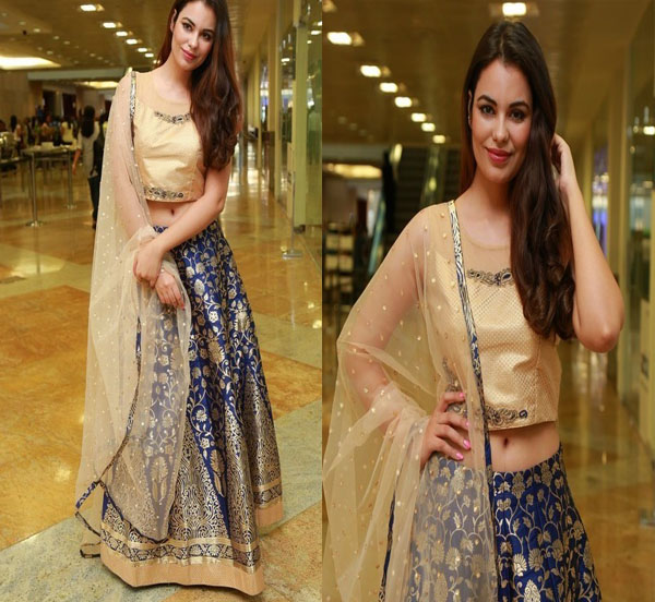 Srishti Rana in Skirt and Crop Top