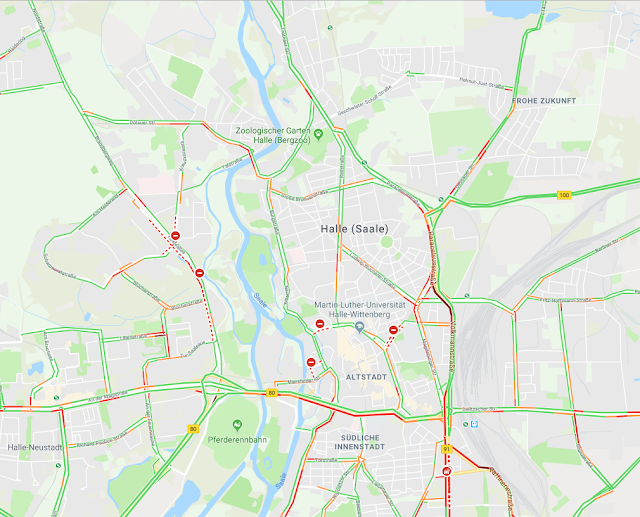 Montags früh. Stau in der Innenstadt.