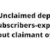 NPS-Unclaimed deposits of subscribers-expired without claimant of NPS