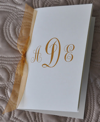 Layout Anna Wedding Program Ink Color Gold Paper Natural Linen