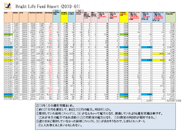 2019年1月運用実績