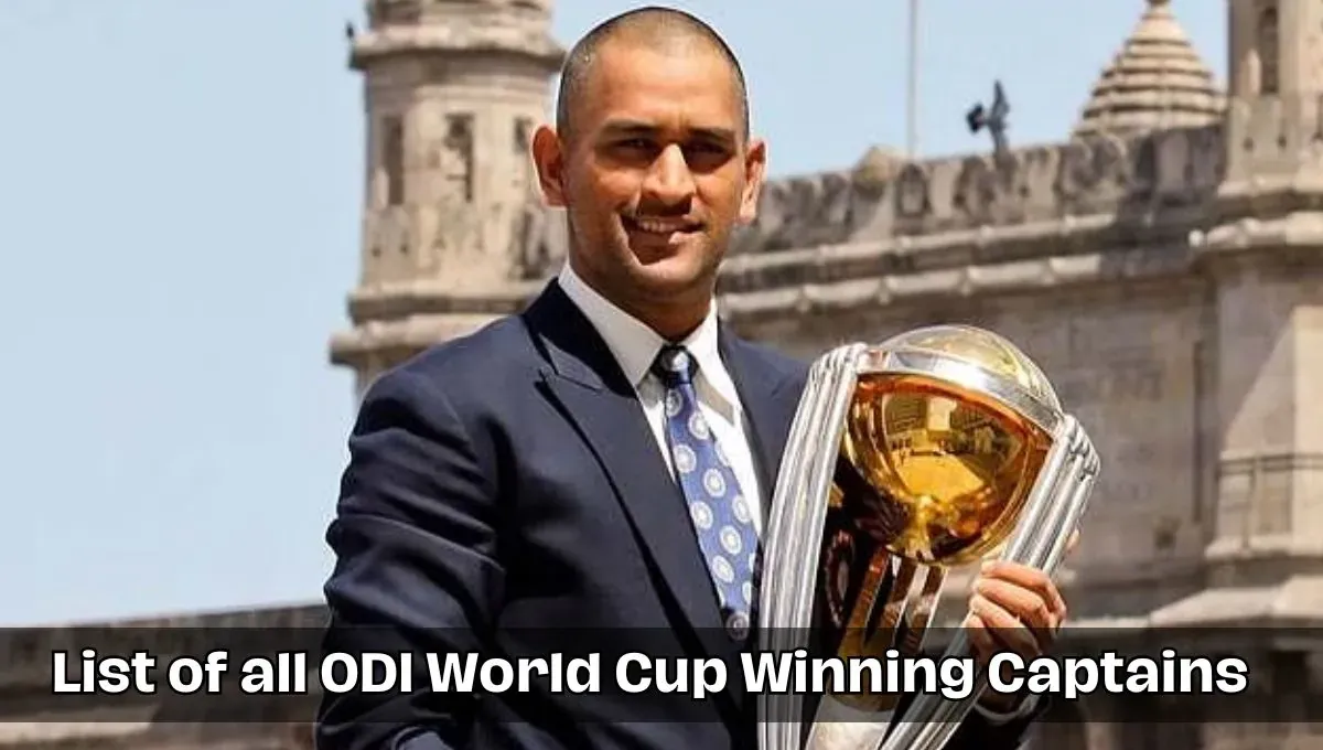 List of all ODI World Cup Winning Captains,