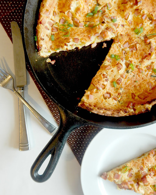 savory ham and cheese dutch baby