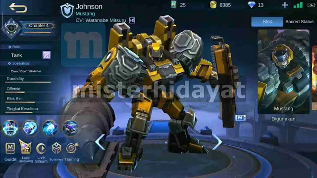 Script Skin Johnson Epic Wreck King + Skill No Cooldown Mobile Legends