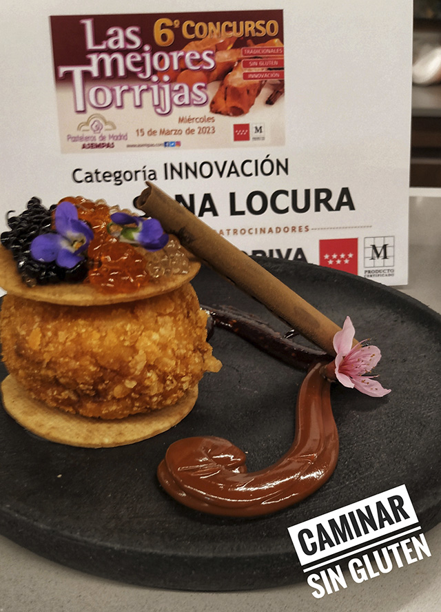 Torrija sin gluten pastelería Sana Locura presentada en Categoría Innovación