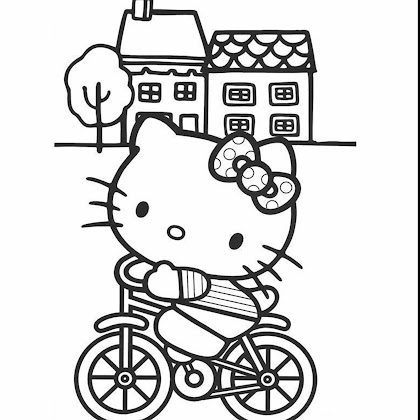 Unique Hello Kitty Christmas Coloring Pages Images