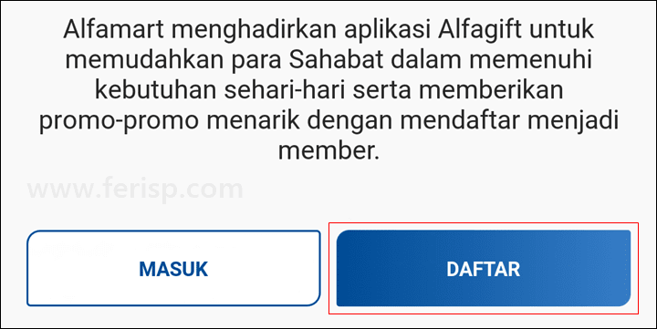 Cara Daftar Member Alfamart via Alfagift