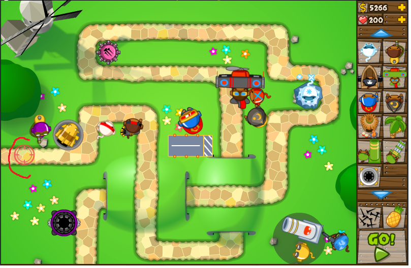 Bloons Solutions Bloons Tower Defense 5 Monkey Lane Easy No Lives Lost - btd 5 dart monkey tier 2 roblox