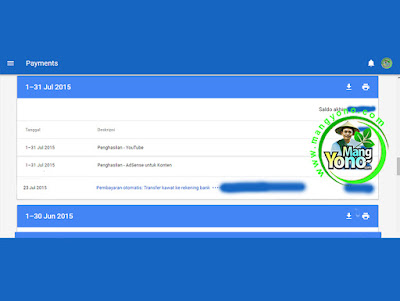 Pembayaran Google Adsense Bulan Juli 2015.