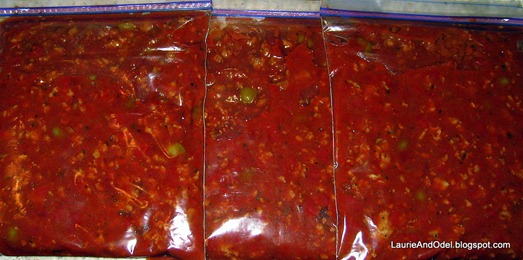 Baggies of sauce
