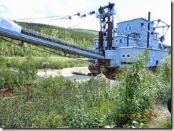 Dredge No. 4 rocks would be discarded through this shoot into the tailing pile