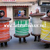 Disfraz loco de bobinas de hilo de coser