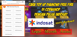 Cara Top Up Diamond Free Fire Di Codashop Pakai Pulsa Indosat