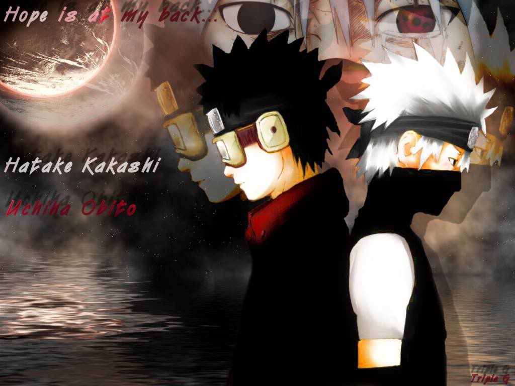 Kakashi Sharingan VS Obito Sharingan - Manga Wallpaper - Wallpapers