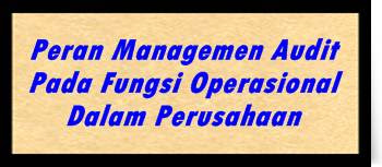 Peran Managemen Audit Pada Fungsi Operasional Dalam Perusahaan