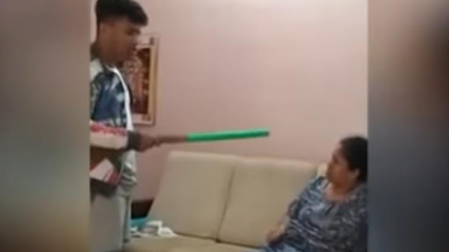 Bengaluru teenage boy thrashes mother with broomstick, video goes viral