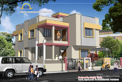 Duplex House Plan and Elevation - 2310 Sq. Ft. - Kerala home ...