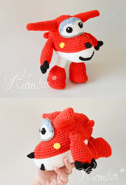 Krawka: Superwings robot plane crochet pattern by Krawka airplane Jett transformers