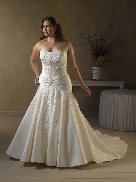 gorgeous-strapless-floor-length-a-line-plus-size-wedding-dress
