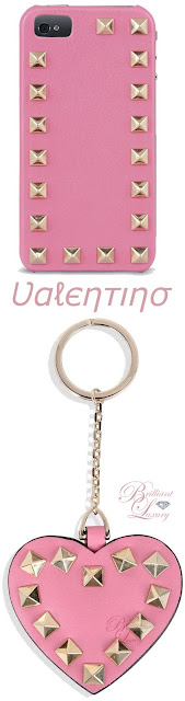 ♦Valentino Watercolor Rockstud iPhone 5 case & Heart Keyring #valentino #phonecase #keyring #pastel #brilliantluxury