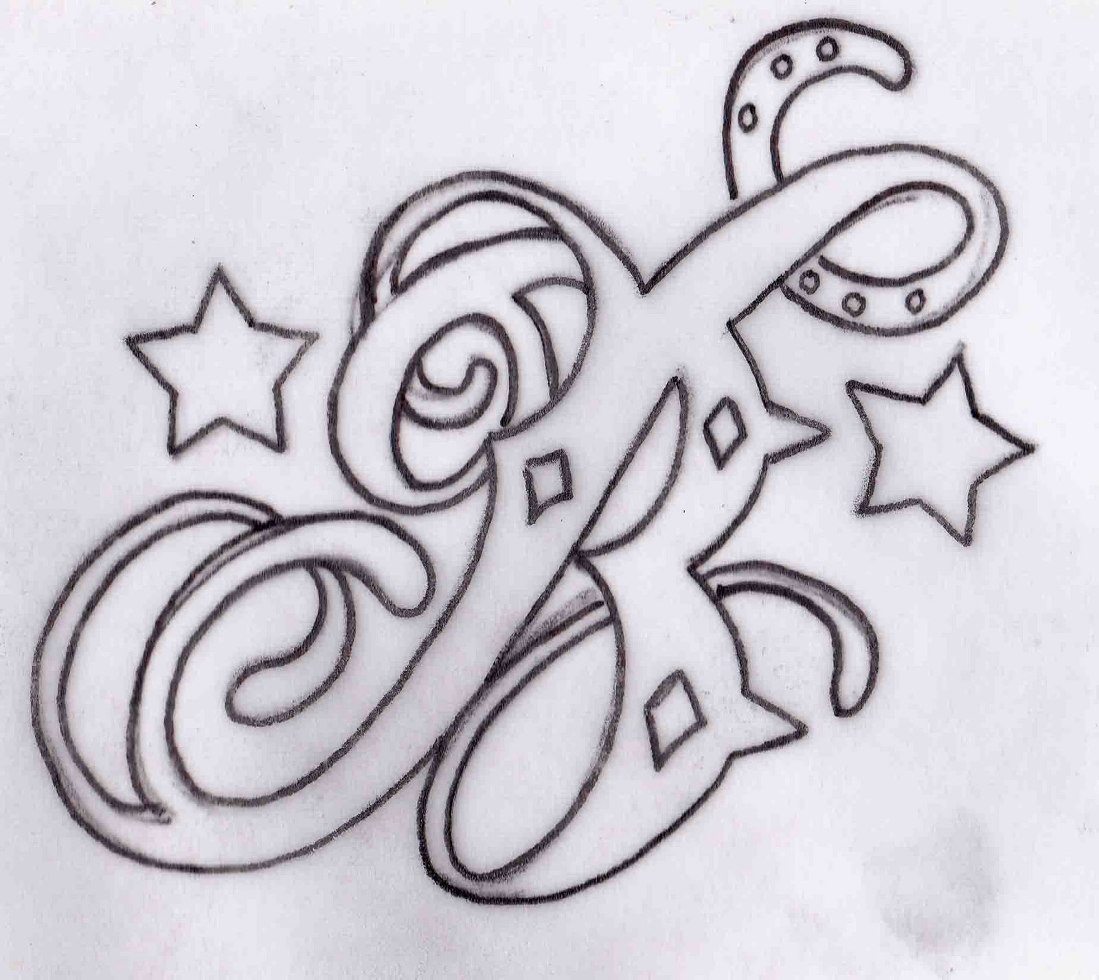 The Letter B Tattoo Designs 3