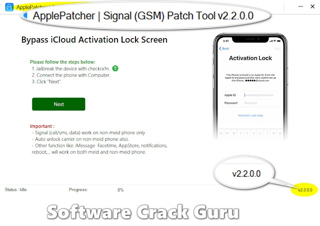 iCloud Bypass Latest 14.5.1 | 14.6 | MEID | GSM | With Network - Apple Patcher Tool