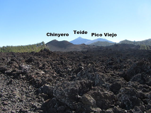 RUTA CIRCULAR AL VOLCAN DEL CHINYERO. sendero por el malpaís que circunvala el Volcán del Teide