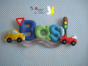 nombre-Basi-fieltro-elbosquedelulu-hechoamanoparati-decoración-infantil-regalo-personalizado-name-banner-felt-feltro