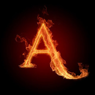 Fire Graffiti Alphabet Letters A