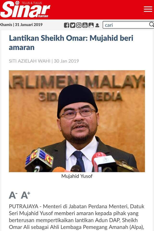 Mujahid Ugut Ummat Islam Malaysia?