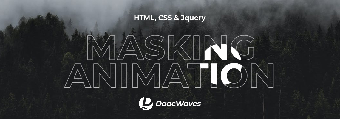 Text Mask Cursor Moving Animation using HTML CSS & Jquery