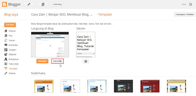 Cara Mengganti Template Blog Mengubah Tampilan Terbaru