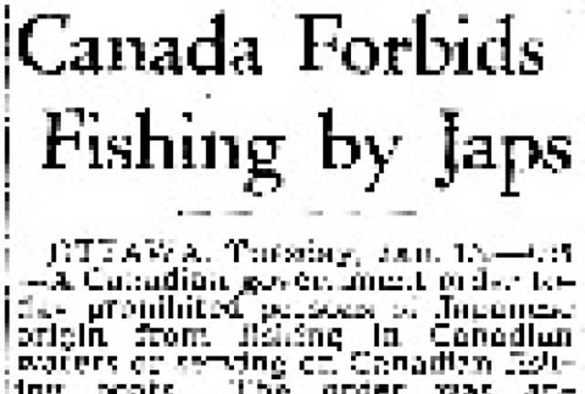Japanese-Canadians barred from fishing, 13 January 1942 worldwartwo.filminspector.com
