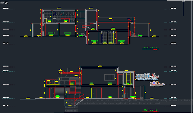 House on the beach in AutoCAD 