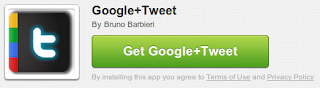 instal twitter in google+