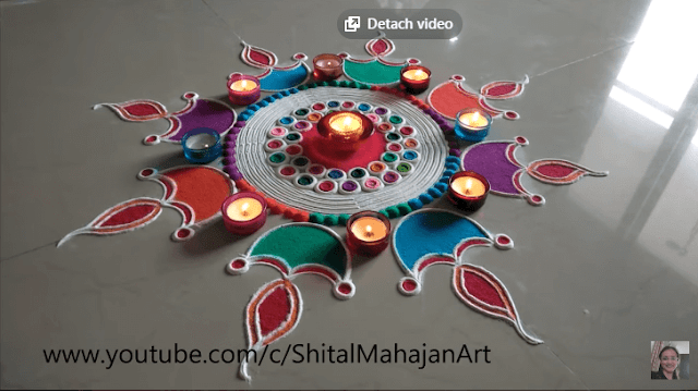 easy rangoli design for diwali