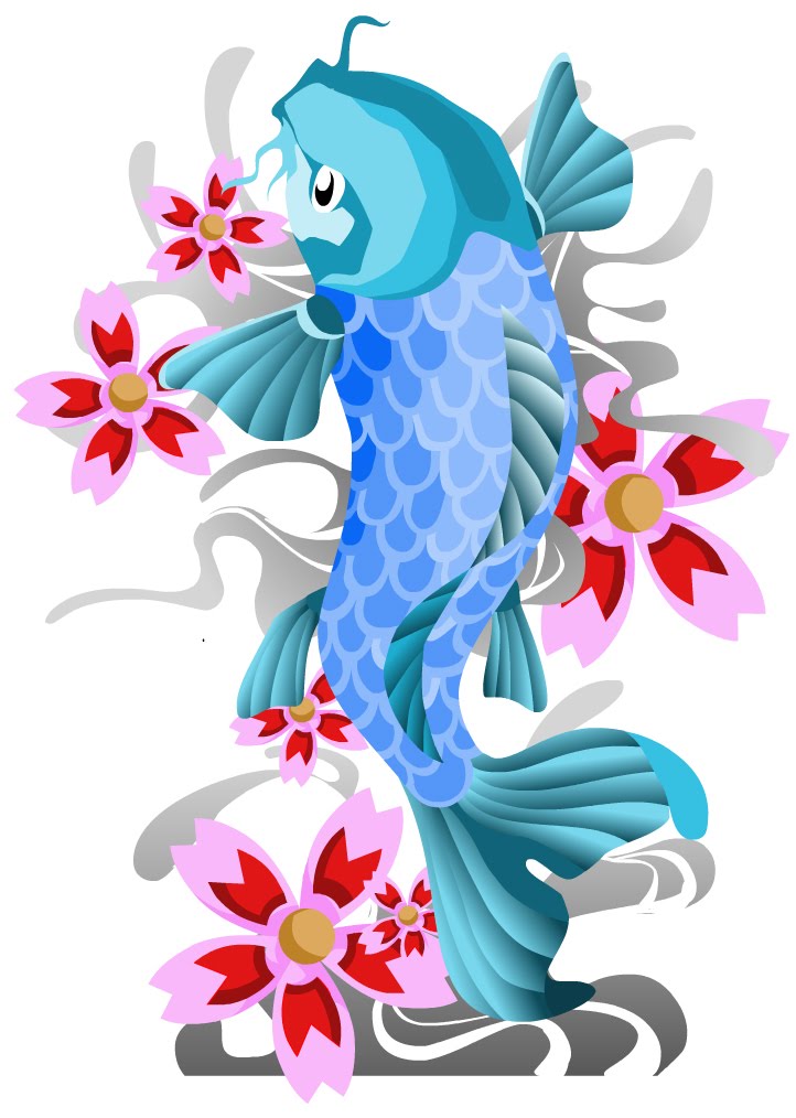 koi fish tattoo design. So Koi fish make a wonderful