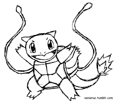 Squirtle coloring page 8