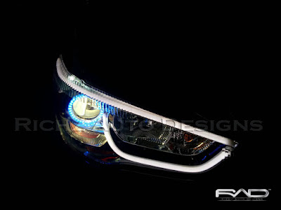 headlamp outlander, custom angel eyes wifi + devil eyes + drl line