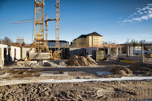 Baustelle Potsdam, Bürokomplex für die Landesregierung Brandenburg, Hoffbauerstraße, 14467 Potsdam, 11.01.2014